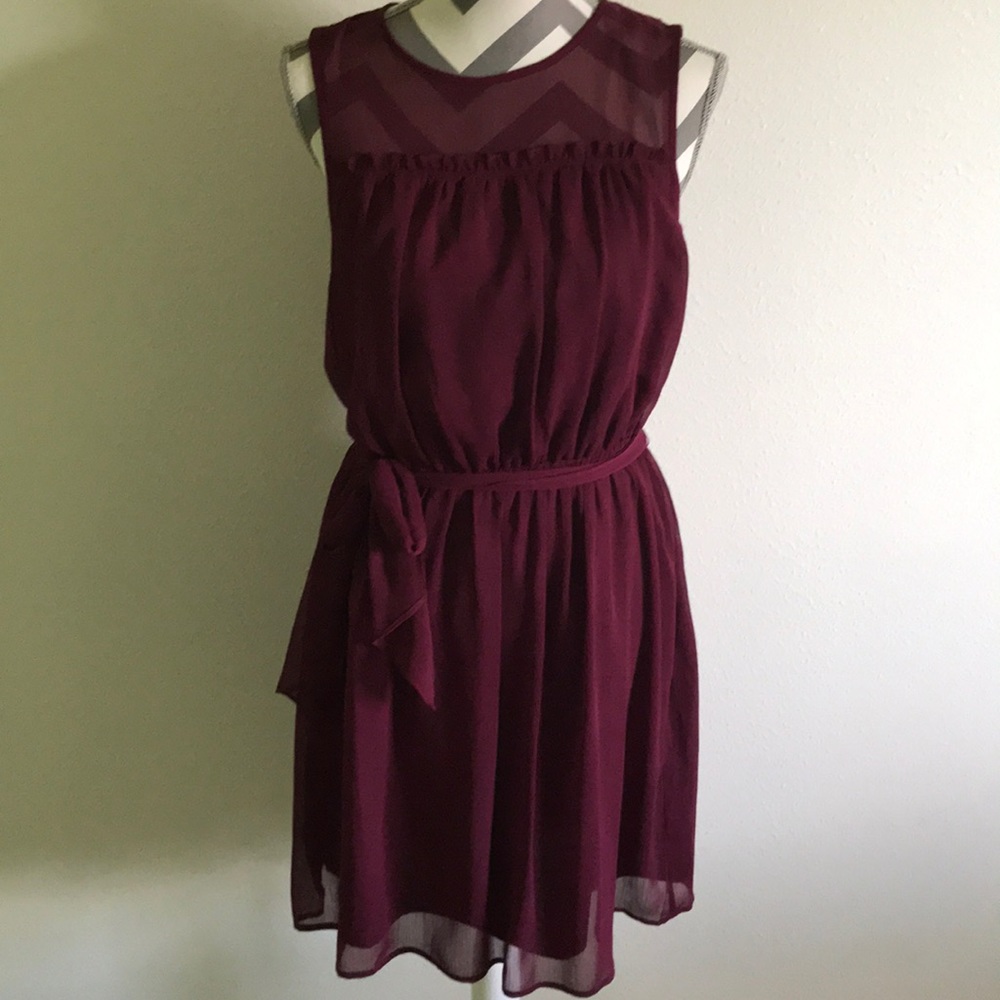 Wine colored dress